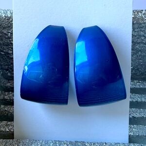 Bright cobalt blue bold earrings